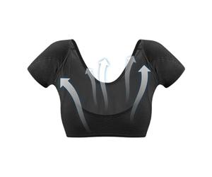 Gilet de sudation pour femme - Gilet de transpiration pour aisselles - Gilet de transpiration pour aisselles - Gilet de transpiration lavable réutilisable à manches courtes - Bouclier de protection