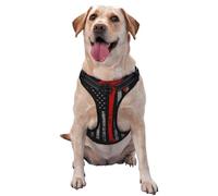 Gilet de traction avec drapeau rouge pour animal de compagnie avec hache de pompier