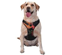 Gilet de traction bicolore pour animal de compagnie Imprimé Moonflower Taille M - Idéal pour promener le chien, randonnée, voyage quotidien