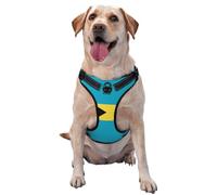Gilet de traction imprimé drapeau des Bahamas XL pour animaux de compagnie à porter lors de la promenade du chien ou de l'escalade des montagnes