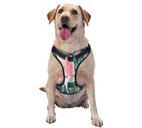 Gilet de traction imprimé licorne avec poils roses XL pour animaux de compagnie à porter lors de la promenade du chien ou de l'escalade des montagnes