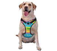Gilet de traction imprimé pour animal de compagnie avec inscription « Happy Birthday Balloon », convient pour la promenade du chien, la randonnée et les aventures en plein air