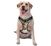 Gilet de traction imprimé pour animal de compagnie Motif chat curieux Taille XL - Convient pour la promenade du chien, la randonnée et les aventures en plein air