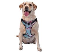 Gilet de traction imprimé pour animal de compagnie Motif petites fleurs roses Convient pour promener le chien, randonnée et aventures en plein air