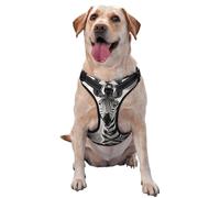 Gilet de traction imprimé zèbre noir et blanc de taille moyenne - Convient pour promener le chien, randonnée et aventures en plein air
