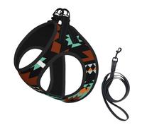 Gilet de transport pour petits animaux de compagnie, motif ethnique géométrique navajo aztèque, sangles réglables, facile à promener, sangles douces et respirantes, convient aux petits chiens et chats