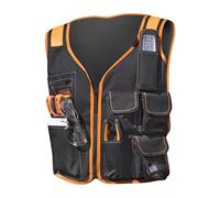Gilet de travail à fermeture éclair multi-poches pour entretien, sac de taille réglable pour charpentier électricien