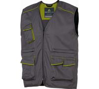 GILET DE TRAVAIL DELTA PLUS PANOSTYLE® POLYESTER COTON GRIS / VERT -M6GILGR0 52/54 (L)