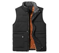 Gilet de travail d'hiver pour homme, imperméable, sans manches, doublé polaire, veste d'extérieur chaude et décontractée, noir, taille 4XL
