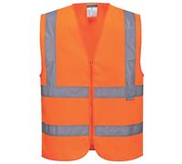 Portwest Gilet Hi-Vis avec zip, Couleur: Orange, Taille: S, C375ORRS