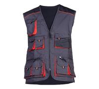 Gilet de travail pour homme en extérieur avec de nombreuses poches, gilet de montage pour homme, idéal pour les techniciens, les travailleurs de construction, le portail de chien, la pêche, le safari