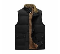 Gilet de travail pour homme - Plusieurs poches - Coupe-vent - Doublure polaire, Noir , 3XL
