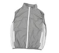 Gilet de Ventilateur de Refroidissement Gilet de Climatisation 6000 Tr/min Gilet de Travail de Construction Gris (XXL)