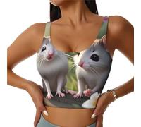 Gilet de yoga pour femme - Imprimé animaux mignons - Convient pour pilates, cardio, course à pied, Noir/blanc, XXL