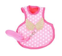 Gilet Décoratif pour Poulet, Harnais de Contrôle à Distance, Polyester | Petites Poules et Bantams, Usage Ferme ou Randonnée, Style Festif Mignon, M Rose à Pois