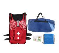 Gilet D'EntraîNement Anti-éTouffement, Gilet D'EntraîNement Professionnel Heimlich, CompéTences De Premiers Secours, EntraîNement RéEl, Durable Et RéSistant à L'Usure, RéGlable,aldult-B-Red