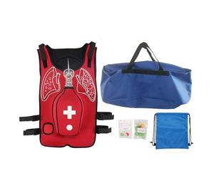 Gilet D'EntraîNement Anti-éTouffement, Gilet D'EntraîNement Professionnel Heimlich, CompéTences De Premiers Secours, EntraîNement RéEl, Durable Et RéSistant à L'Usure, RéGlable,aldult-B-Red