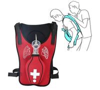 Gilet d'entraînement anti-suffocation, formation aux premiers secours, avec tape dorsale, modèle d'enseignement portable de réanimation cardio-pulmonaire, démonstration d'enseignement,Children-red