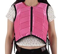 Gilet D'équitation pour Enfants, Réglable, rembourré en Mousse, Protection du Corps équestre pour Enfants, Absorption des Chocs, Rose (CM)