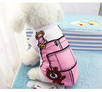 Gilet d'été pour animaux de compagnie - Faux vêtement en maille à bretelles pour chien et chat pour Teddy, Bichon Frise et Poméranien