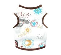 Gilet d'été pour chien, mignon imprimé dessin animé, t-shirt fin respirant pour chiens de petite et moyenne taille, gilet tendance pour chihuahua, yorkshire, vêtements pour animaux de compagnie