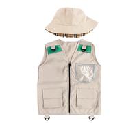 Gilet d'exploration pour | Tenue de camping avec chapeau | d'exploration de la nature pour excursion, fête, zoo, camping, charognard, randonnée, exploration sauvage