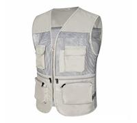 Gilet d'extérieur multifonction pour homme avec de nombreuses poches - Gilet de pêche sans manches - Gilet de travail d'été pour photographie, sport, séchage rapide, gilet de champ de lumière