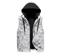 Gilet d'extérieur pour homme avec capuche, gilet matelassé léger pour homme, gilet de travail étroit avec poches zippées, gilet thermique en duvet, sans manches, veste de transition, coupe-vent, gilet