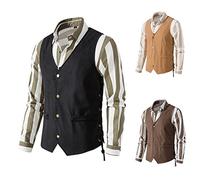 Gilet d'Halloween pour homme - Style médiéval - Style gothique - Style viking - Style viking - Style rétro - Pirate - Style victorien - Pour festival, cosplay - Style Steampunk, marron, XXL