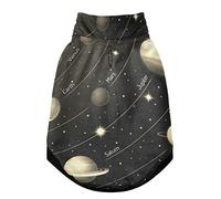 Gilet d'hiver pour animal domestique avec système solaire et soleil Mars Mercure Jupiter Saturne Uranus avec trous de suspension, coupe-vent en polaire extra chaude pour chien et chat Taille M