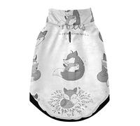 Gilet d'hiver pour animal domestique motif renards mignons différentes actions sans couture noir et blanc avec trous de suspension, coupe-vent en polaire extra chaude pour chien et chat, vêtements