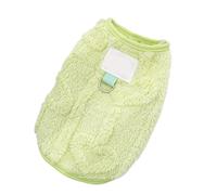 Gilet d'hiver pour bichon, nounours, Westie et Schnauzer - Doublure en peluche pour une chaleur confortable (vert, taille M (poitrine 40 cm, 2,5-4 kg)