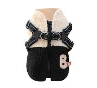 Gilet d'hiver pour Chien - XL en Polyester Doublé avec Harnais, Tenue À Capuche pour Petits Et Moyens Animaux De Compagnie | Vêtements Chauds Coupe-Vent À Ouverture Arrière | Style De