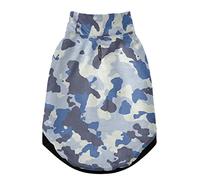 Gilet d'hiver sans couture pour animal de compagnie avec trous de suspension, veste coupe-vent en polaire extra chaude pour chien et chat, motif camouflage urbain horizontal, taille XXS