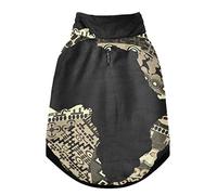 Gilet d'hiver vintage avec trous de suspension, motif carte de l'Afrique sur fond tribal ethnique patchwork pour animal domestique, veste coupe-vent en polaire extra chaude pour chien et chat