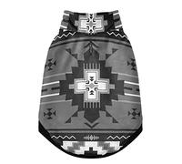 Gilet d'hiver vintage ethnique natif du sud-ouest américain, tribal indien aztèque pour animal domestique avec trous de suspension, coupe-vent en polaire extra chaude pour chien et chat, vêtement pour