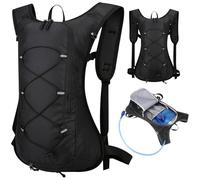 Gilet d'hydratation de Course, Gilet de Course Respirant imperméable, 16.1x11.4x3.9 Eau avec Bande réflexion, Sac à Dos à Fermeture éclair pour la randonnée Cyclisme