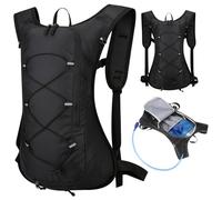 Gilet d'hydratation de Course, Gilet d'hydratation de Course, imperméable Respirant, 16.1x11.4x3.9 Eau avec Bande réflexion, Sac à Dos à glissière pour l'extérieur