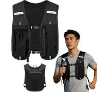 Gilet d'hydratation pour la course à pied pour femmes et hommes, résistant à l'eau, respirant, sac à dos pour la course, la randonnée, le cyclisme, les sentiers, les marathons Gray