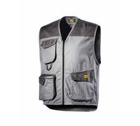 GILET DIADORA 3 POCHES GRIS MÉTAL MOVER POLY - 160302 75070 S