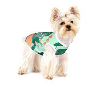 Gilet d'intérieur en coton pour petit chien Motif plantes vertes en pot Taille M - Respirant, doux et confortable pour animaux de compagnie pour chats et chiens