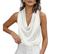 Gilet dos nu sans manches pour femme mode d'été | Finition satinée lisse, design sans manches, motif de couleur unie, dos nu flatteur, essentiel pour l'été