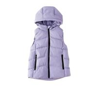 Gilet Doudoune Fille Longue sans Manches Manteau Duvet Enfant Garcon Chaud Hiver Veste Zippé épais Chaud en Peluche Parka Manteaux et Blousons Gilets a Capuche Fourrure Winter Coats pour 3-12 ans