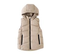 Gilet Doudoune Fille Longue sans Manches Manteau Duvet Enfant Garcon Chaud Hiver Veste Zippé épais Chaud en Peluche Parka Manteaux et Blousons Gilets a Capuche Fourrure Winter Coats 3-12 ans