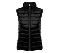 Gilet Doudoune sans Manche Légère Femme Duvet Matelassé Veste sans Manches Femme Plume Ultra Light Manteau Doudoune Matelassée Pliable Blouson Doudounes Legeres Hiver Chaudes Grande Taille Noir 2XL