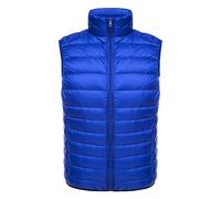 Gilet Doudoune sans Manche Légère Homme Duvet Matelassé Veste sans Manches Homme Plume Ultra Light Manteau Doudoune Matelassée Pliable Blouson Doudounes Legeres Hiver Chaudes Grande Taille Saphir 3XL