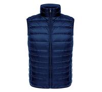 Gilet Doudoune sans Manche Légère Homme Duvet Matelassé Veste sans Manches Homme Plume Ultra Light Manteau Doudoune Matelassée Pliable Blouson Doudounes Legeres Hiver Chaudes Grande Taille Marine 2XL