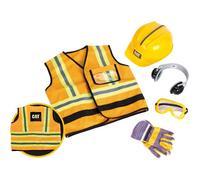 Theo Klein 3224 Cat Gilet de Chantier avec Casque Gants Lunettes Casque Anti-Bruit Le Gilet Va des Enfants Entre 3 et 6 Ans Dimensions : 43 cm X 38 cm X 14 cm Jouet pour Enfants Partir de 3 Ans