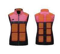 Gilet Électrique Chauffant pour Homme et Femme - Rechargeable par USB Lavable Chaud Gilet avec 15 Zones de Chauffage pour Ski en Plein air Randonnée Chasse Camping Hiver Veste Chauffage Pas Cher