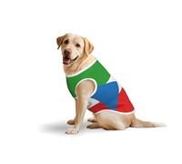 Gilet en coton doux et léger avec motif drapeau de la Guinée équatoriale pour animaux de compagnie - Débardeur sans manches pour chiens de taille moyenne et grande
